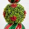 3ft. Pre-Lit Artificial Christmas Ornament Boxwood Topiary Tree with 70 Warm White LED Lights